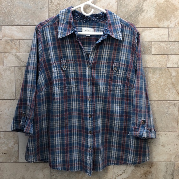 Dress Barn Tops - Dress Barn Plaid Button Down